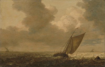 Bateau de pêche avec le vent dans les voiles - Pieter Mulier (I)