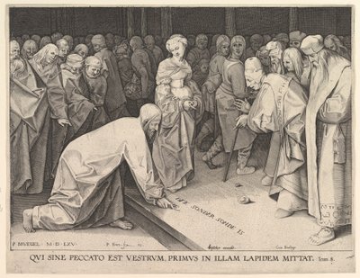 Le Christ et la femme adultère, 1579 - Pieter Perret
