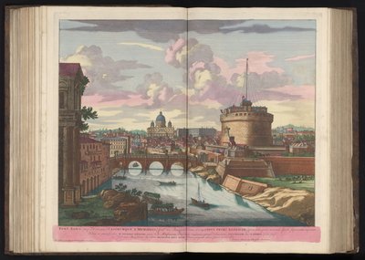 Château Saint-Ange, basilique Saint-Pierre et le fleuve Tibre - Pieter Schenk (I)