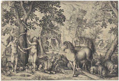 Adam et Ève au paradis - Pieter Serwouters