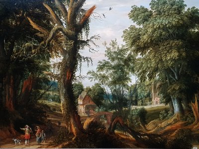 Paysage boisé avec figures - Pieter Stalpaert