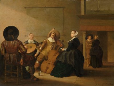 Une compagnie musicale dans un intérieur - Pieter Symonsz Potter