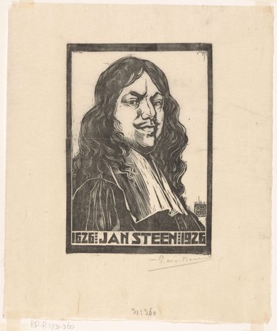 Portrait de Jan Steen - Pieter Willem van Baarsel (signed by artist)