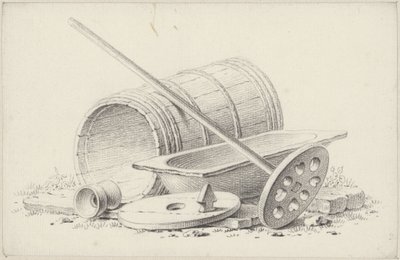 Nature morte avec un tonneau à os et une cuve - Pieter de Goeje