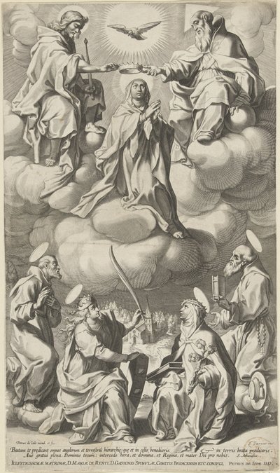 Couronnement de Marie - Pieter de Jode (I) (attributed to)