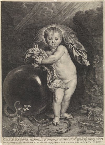 Enfant Jésus avec globe impérial - Pieter de Jode (II)