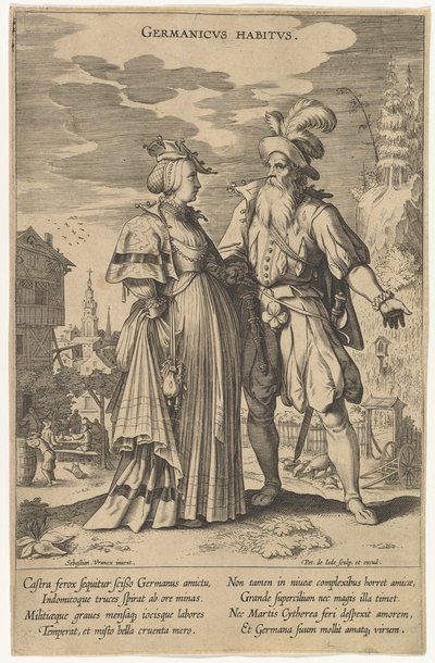 Germanicus Habitus, des Modes de différentes nations - Pieter de Jode I