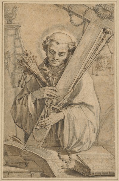 Saint Bernard de Clairvaux avec les Instruments de la Passion - Pieter de Jode I
