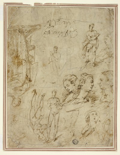 Esquisses de figures et de têtes - Pieter de Molijn