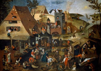 Proverbes néerlandais, c.1559 - Pieter the Younger Brueghel