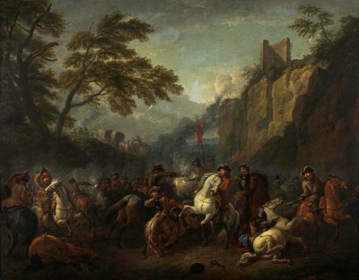 Scène de combat - Pieter van Bloemen