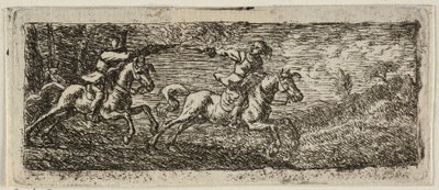 Deux cavaliers qui se battent - Pieter van Laer