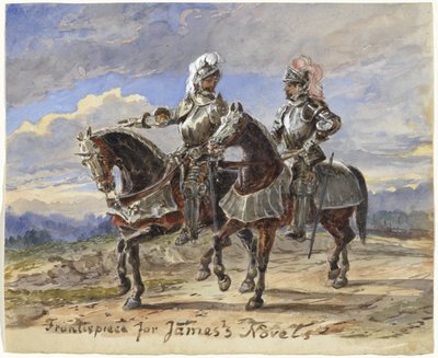 Deux chevaliers à cheval dans un paysage - Pieter van Loon