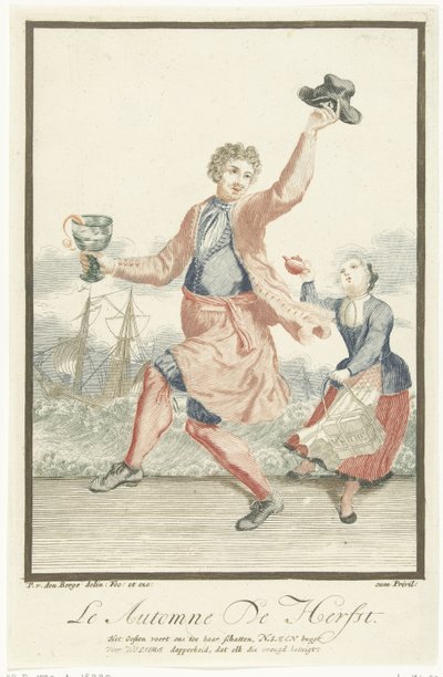 Homme dansant avec un verre à la main - Pieter van den Berge