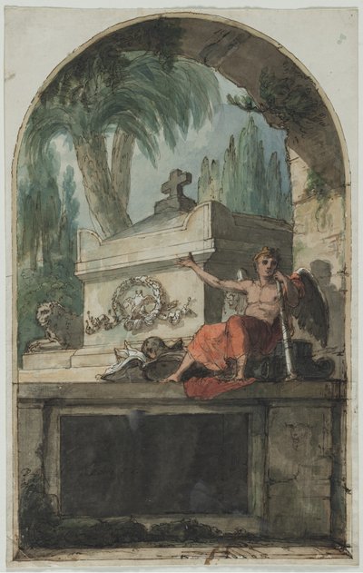 Projet de fresque pour la tombe de Vincenzo Martinelli (1737-1807) à la Chartreuse de Bologne - Pietro Fancelli