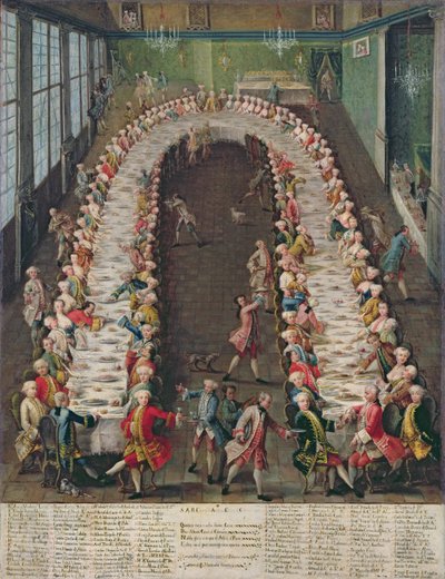 Le banquet à la Casa Nani, donné en l