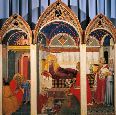 Triptyque de la nativité de la Vierge - Pietro Lorenzetti