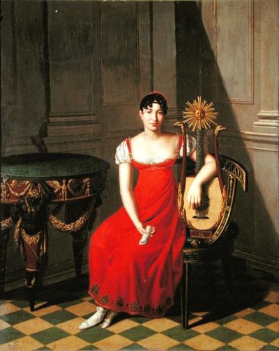 Dame avec un luth à harpe - Pietro Nocchi