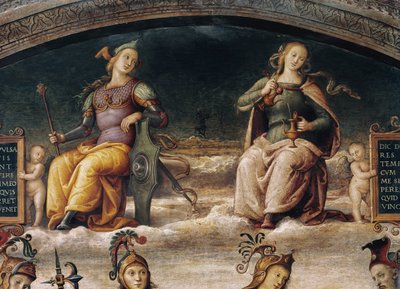 Force et Tempérance, détail - Pietro Perugino