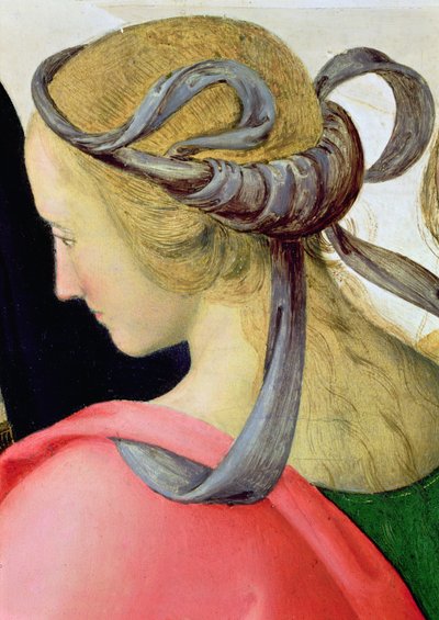 Le Mariage de la Vierge (détail montrant une des compagnes de la Vierge) - Pietro Perugino