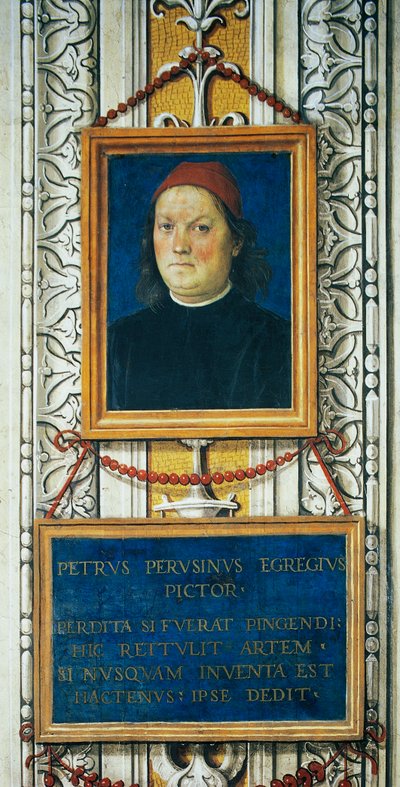 Autoportrait et bloc-titre - Pietro Perugino