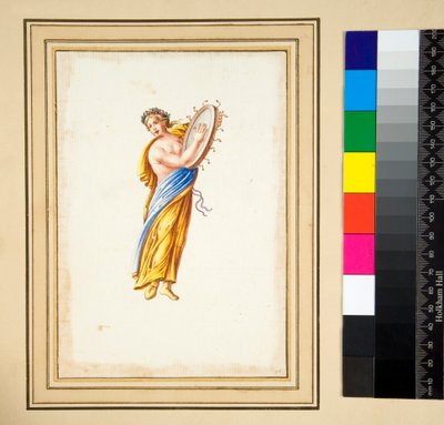 Figure drapée battant un tambour - Pietro Santi Bartoli