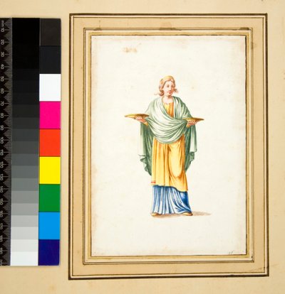 Figure féminine sur piédestal - Pietro Santi Bartoli