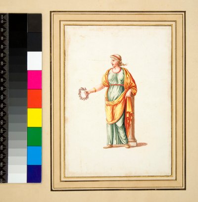 Figure féminine tournée vers la gauche du spectateur - Pietro Santi Bartoli