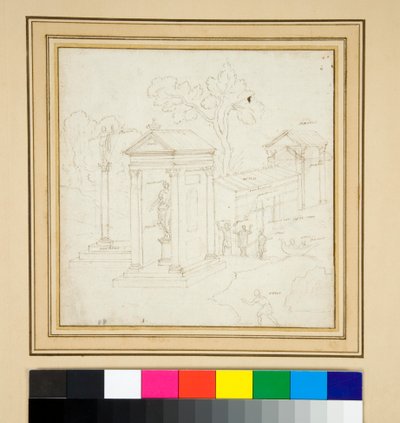 Peinture de paysage avec architecture - Pietro Santi Bartoli