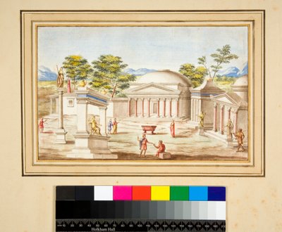Paysage avec le Panthéon - Pietro Santi Bartoli