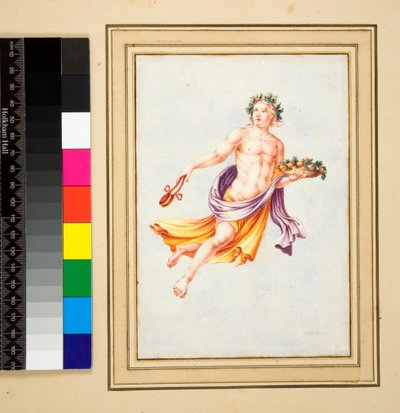 Figure masculine avec une guirlande de feuilles - Pietro Santi Bartoli