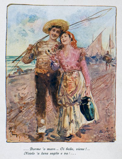 Retour de la pêche, illustration par Pietro Scoppetta - Pietro Scoppetta