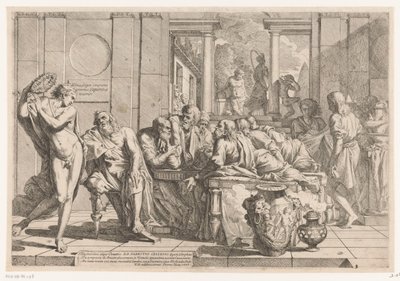 Alcibiade interrompt une conversation entre Socrate et ses amis - Pietro Testa