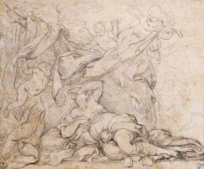 Vénus, étude pour le Triomphe de la Providence Divine, fresque sur la voûte du hall du Palazzo Barberini, Rome - Pietro da Cortona