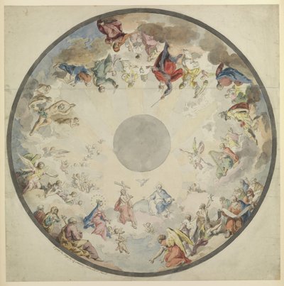 Conception pour une coupole avec des figures de l