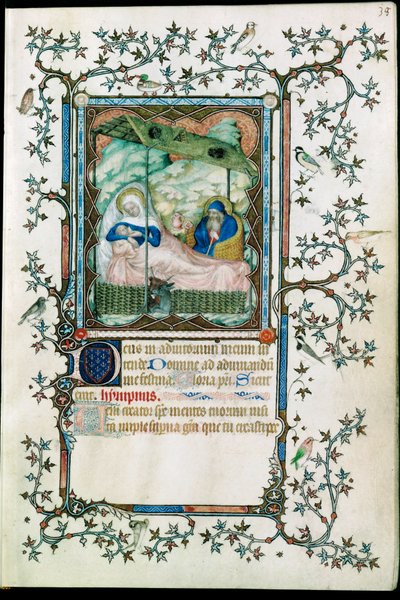 Nativité. Extrait des Petites heures du Duc de Berry ... - Pol de Limbourg