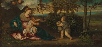 Madone et Enfant et le petit Saint Jean dans un paysage, 1540-1550 - Polidoro da Lanciano