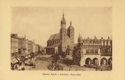 Krakow-Krakau : Place du marché principal avec l