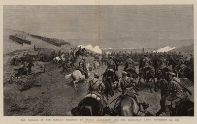 Le Passage de la frontière serbe par le prince Alexandre et l