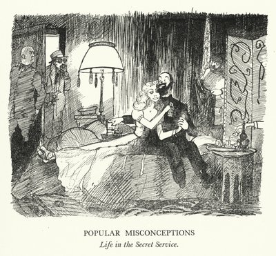 Idées fausses populaires, La vie dans le service secret (lithographie) - Pont (1908 40)