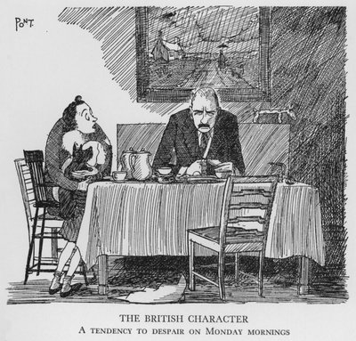 Le Caractère Britannique, Tendance à désespérer le lundi matin (lithographie) - Pont