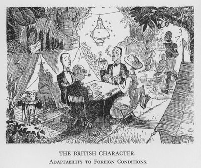 Le caractère britannique, adaptabilité aux conditions étrangères (lithographie) - Pont