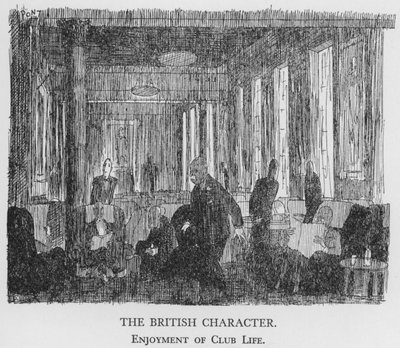 Le caractère britannique, plaisir de la vie de club (lithographie) - Pont