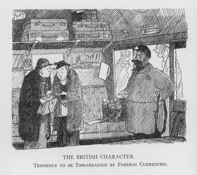 Le caractère britannique, tendance à être embarrassé par les devises étrangères - Pont