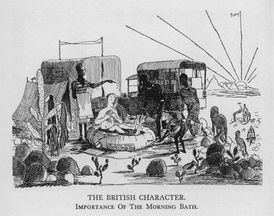 Le caractère britannique ; Importance du bain matinal - Pont