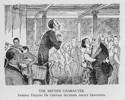 Le caractère britannique ; fort sentiment de certaines sections à propos du crooning - Pont