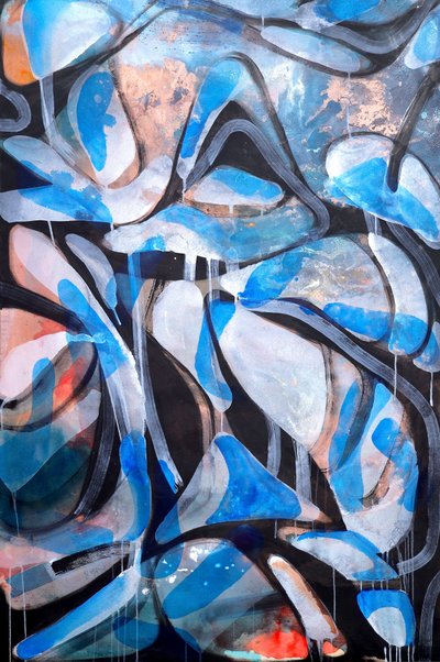 Abstract Blue Flow - Poonam Choudhary