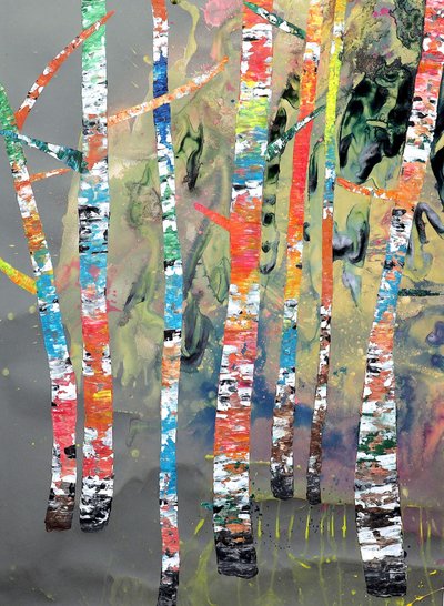 Une forêt de bouleaux aux couleurs chatoyantes - Poonam Choudhary