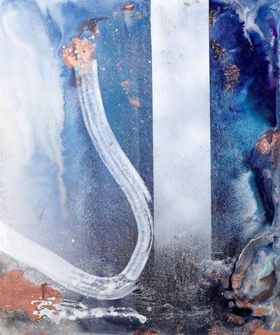 Bleu métallisé moderne - Poonam Choudhary