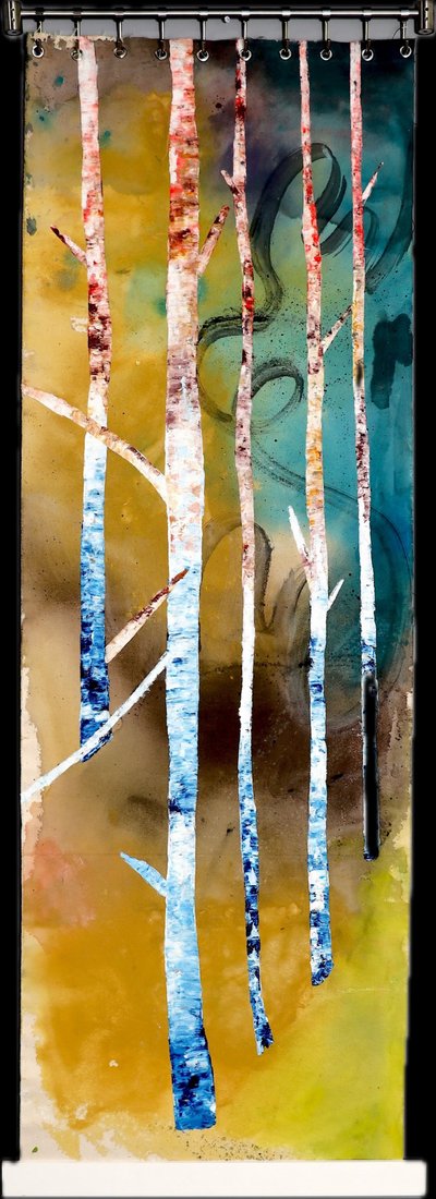Des bouleaux aux couleurs vives - Poonam Choudhary